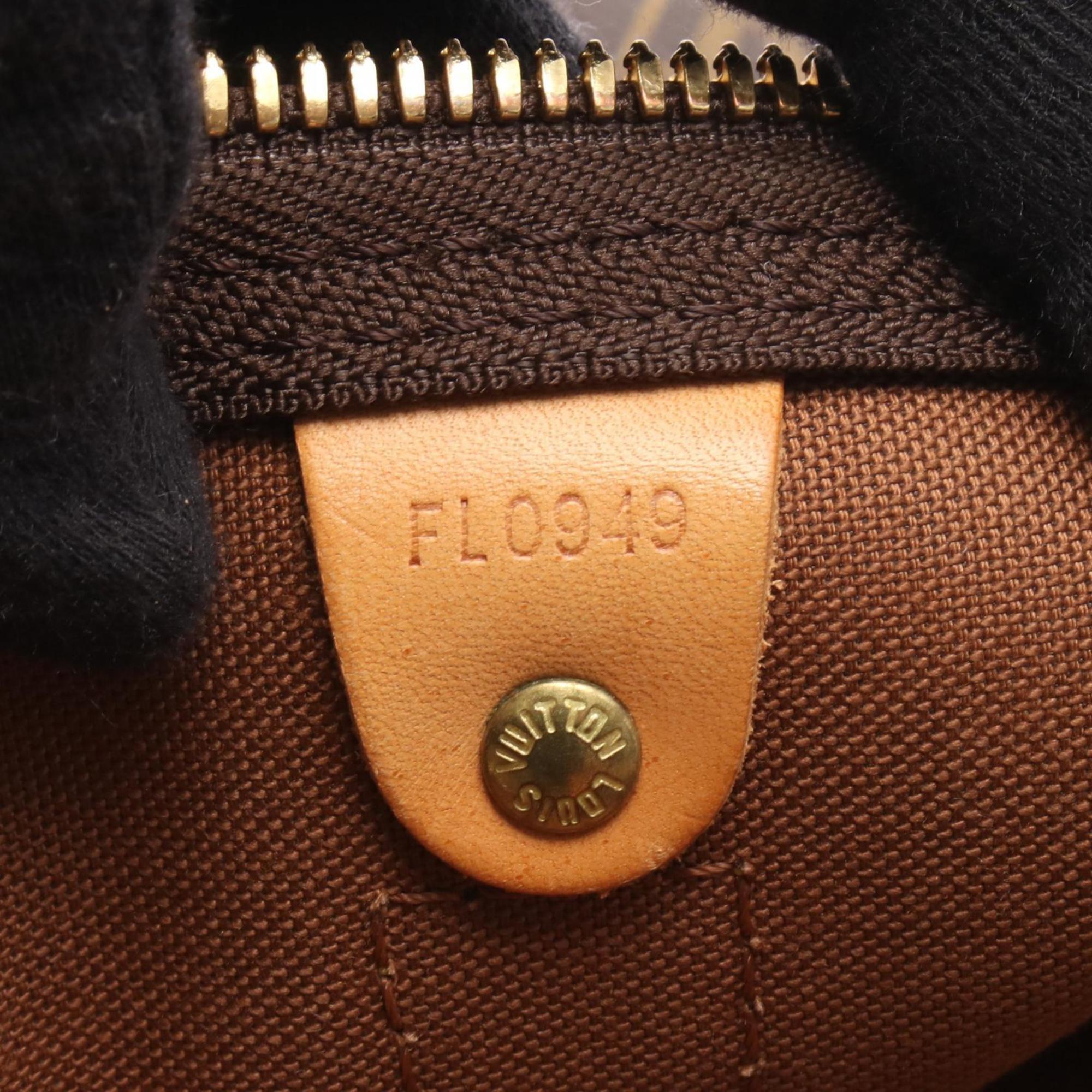 Louis Vuitton Brown Coated Canvas Leather Boston Bag (Pre-Owned)
