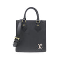 Louis Vuitton Black Leather Handbag (Pre-Owned)