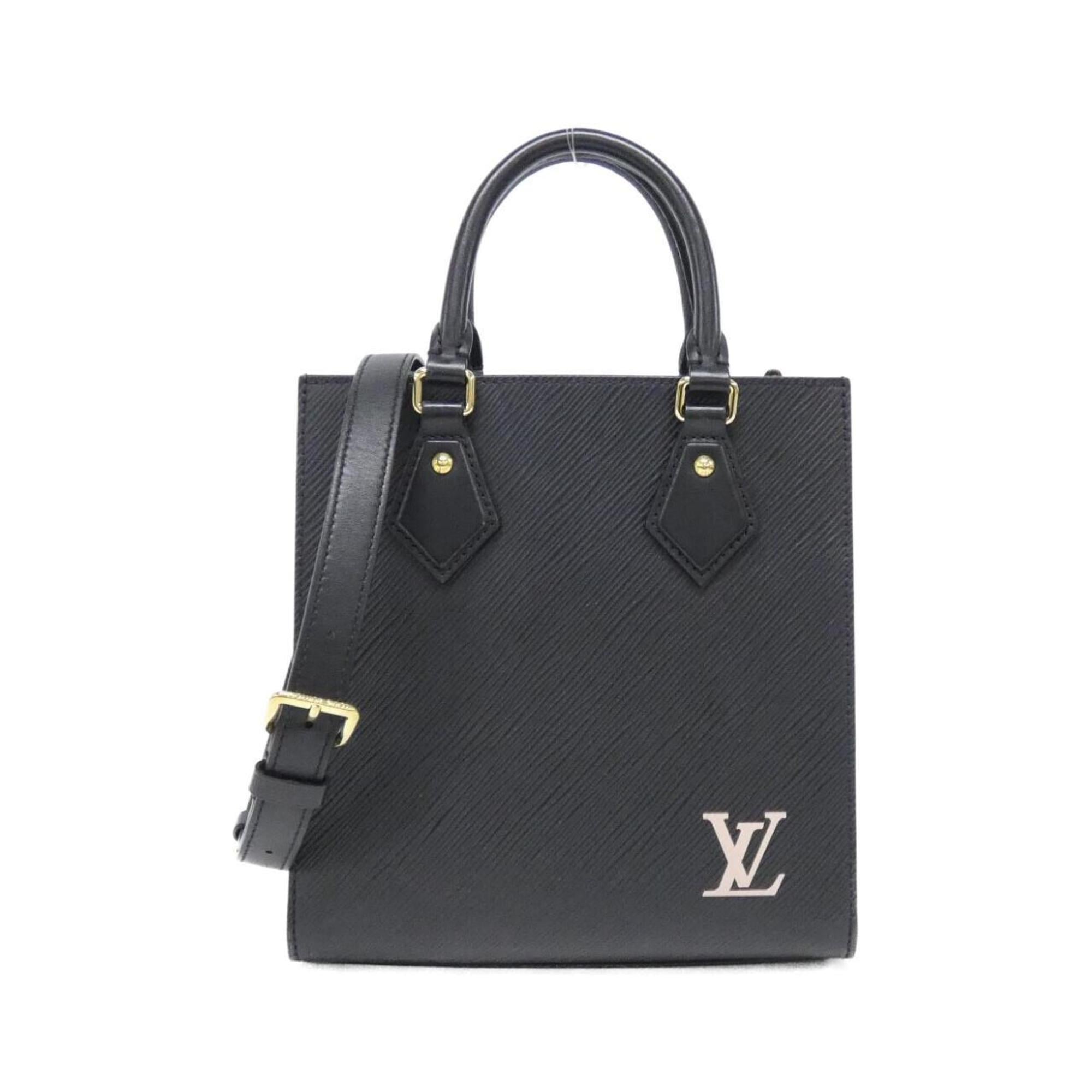 Louis Vuitton Black Leather Handbag (Pre-Owned)