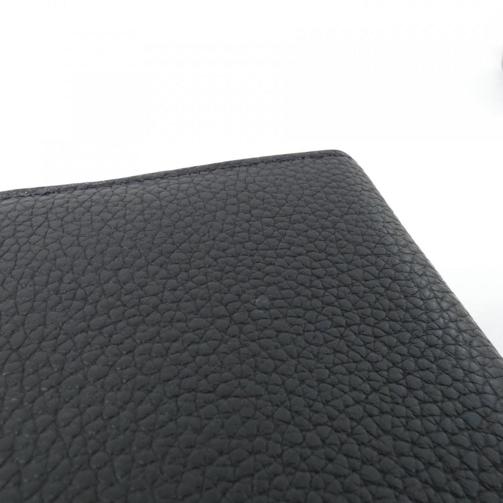 Louis Vuitton Black Leather Long Wallet (Bi-Fold) (Pre-Owned)