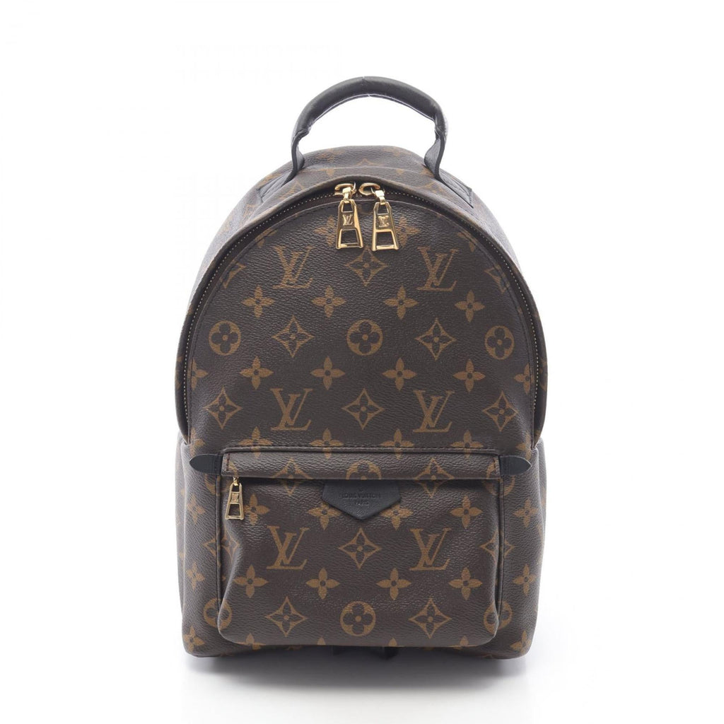 Louis Vuitton Black Brown Coated Canvas Leather Backpack (Pre-Owned)