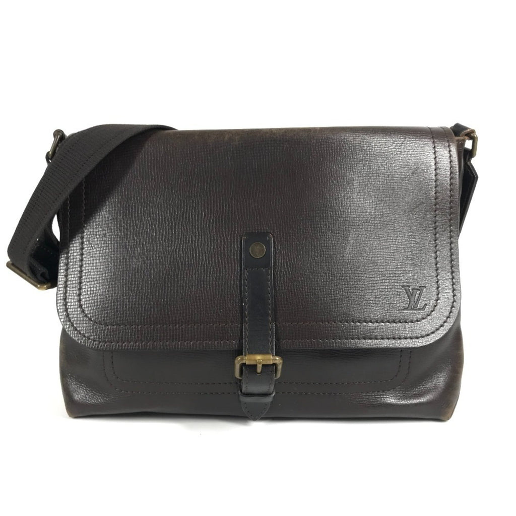 Louis Vuitton Brown Coffee Utah Leather Messenger Bag Shoulder Bag (Pre-Owned)