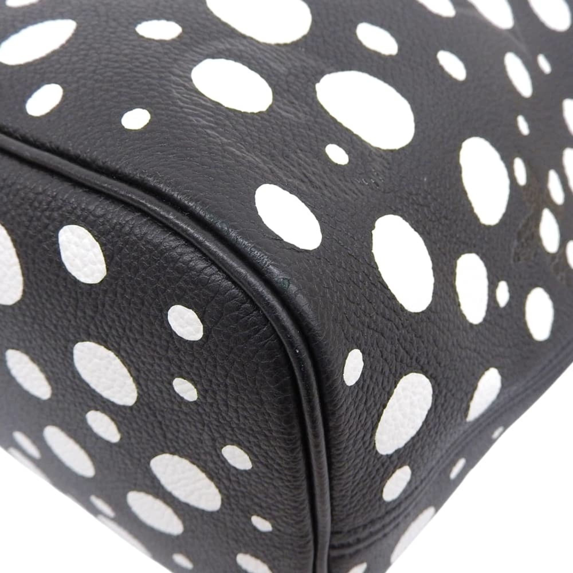 Louis Vuitton Black White Leather Tote Bag (Pre-Owned)