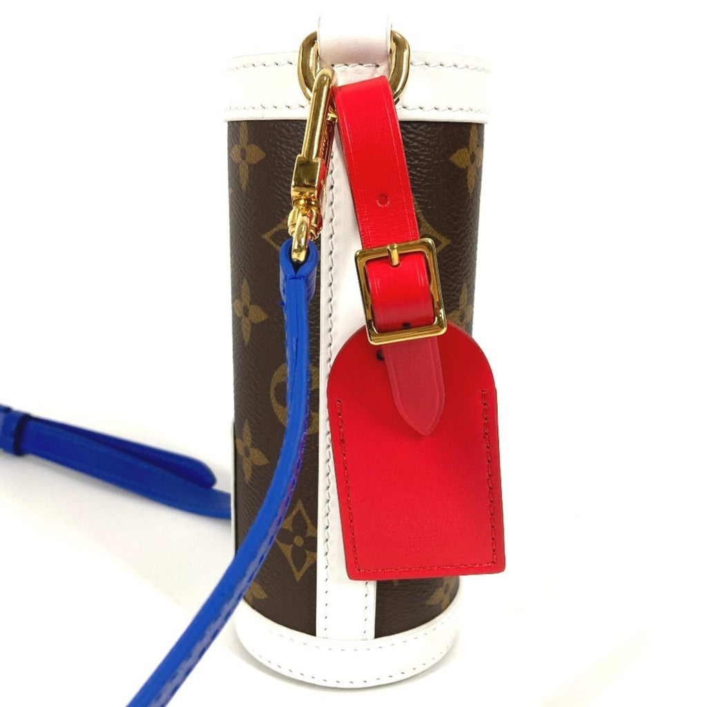 Louis Vuitton Blue Brown Monogram Red Color White Monogram Pochette Shoulder Bag (Pre-Owned)