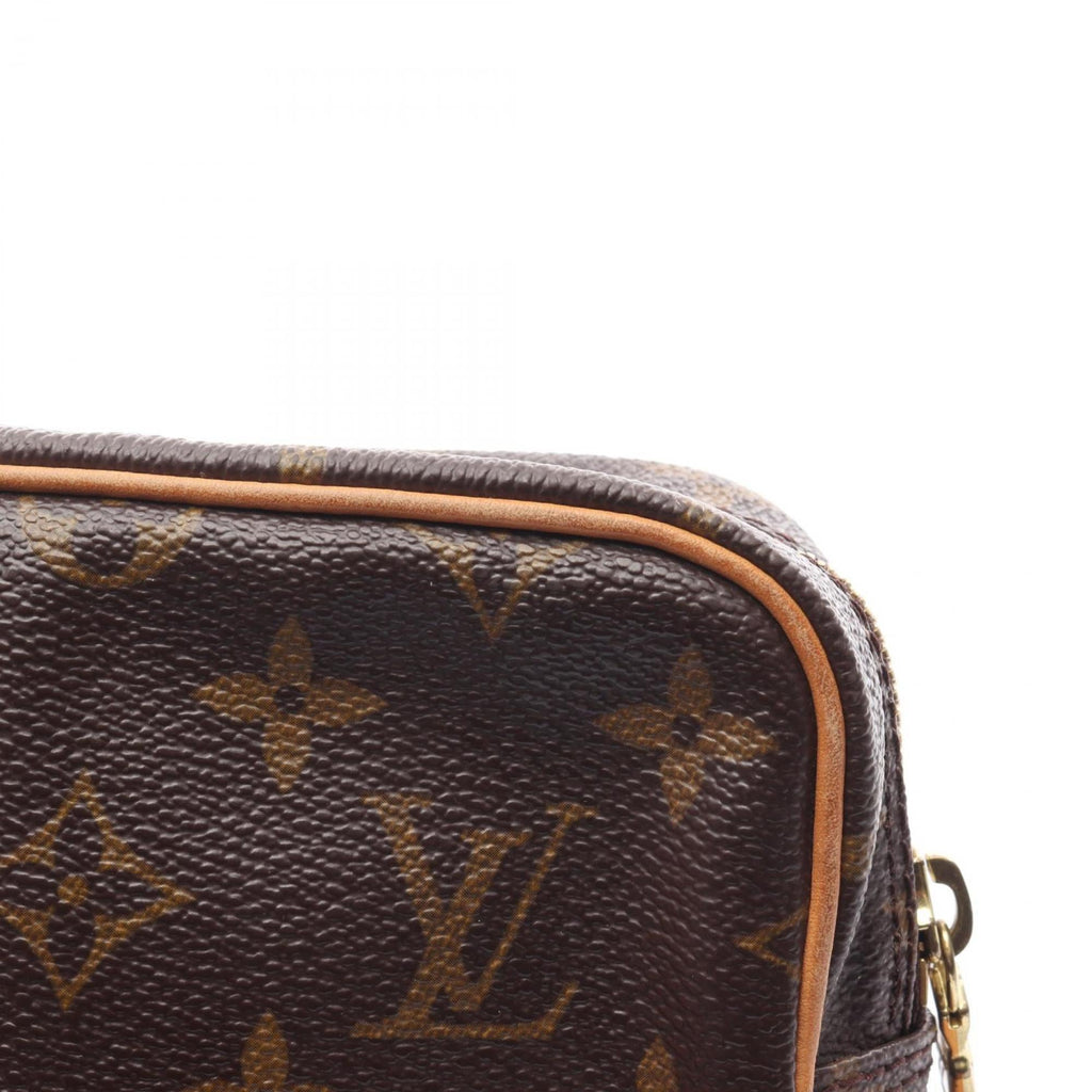 Louis Vuitton Brown Coated Canvas Leather Shoulder Bag (Pre-Owned)