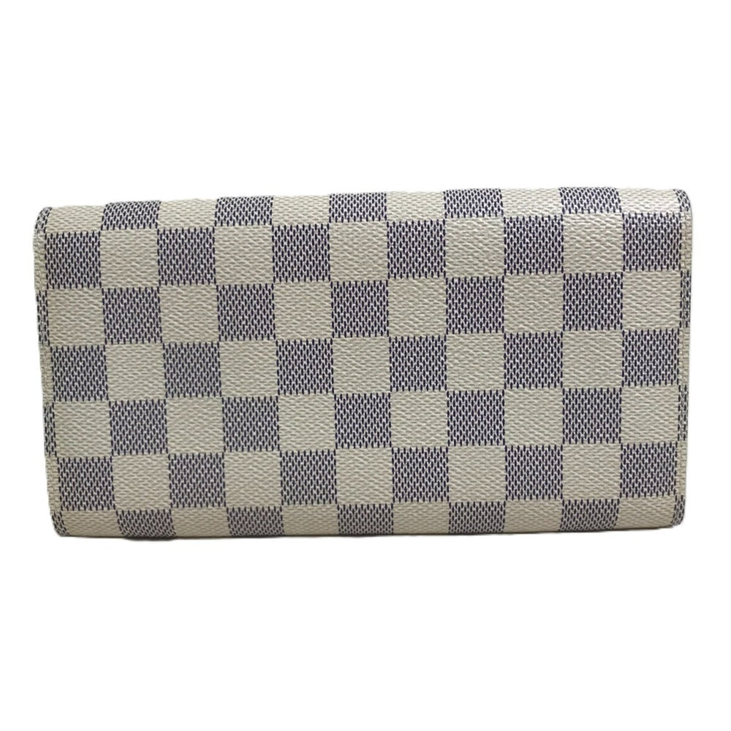 Louis Vuitton Damier Azur Damier Azur White Damier Azur Long Wallet (Bi-Fold) (Pre-Owned)