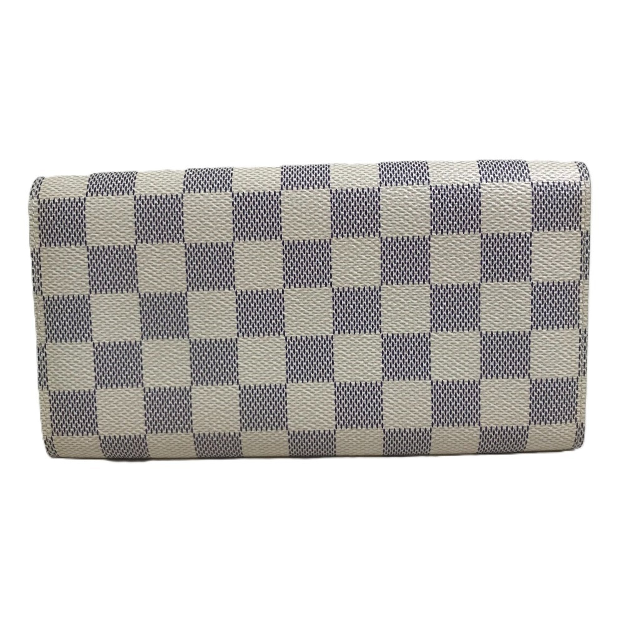 Louis Vuitton Damier Azur Damier Azur White Damier Azur Long Wallet (Bi-Fold) (Pre-Owned)