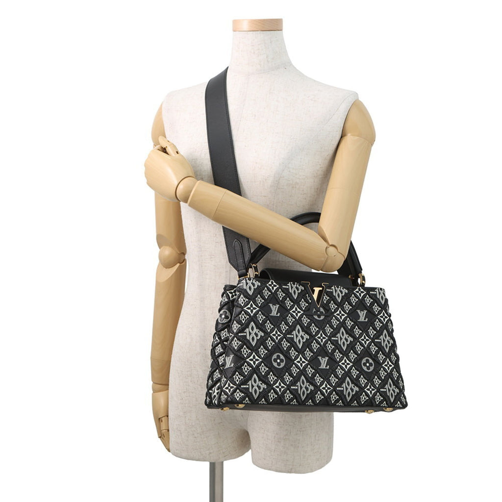 Louis Vuitton Black Noir Leather Handbag (Pre-Owned)