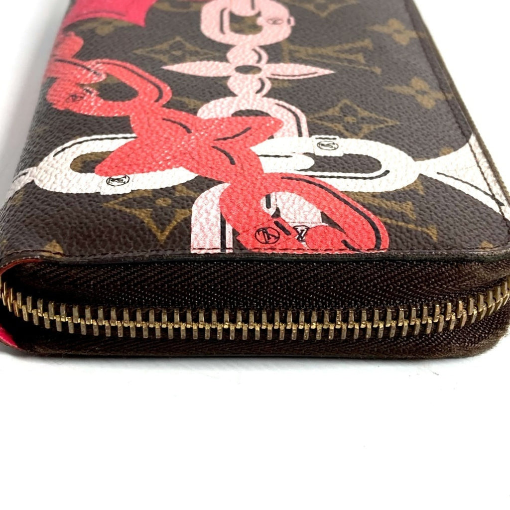 Louis Vuitton Monogram Bay Brown Pink Monogram Long Wallet (Bi-Fold) (Pre-Owned)