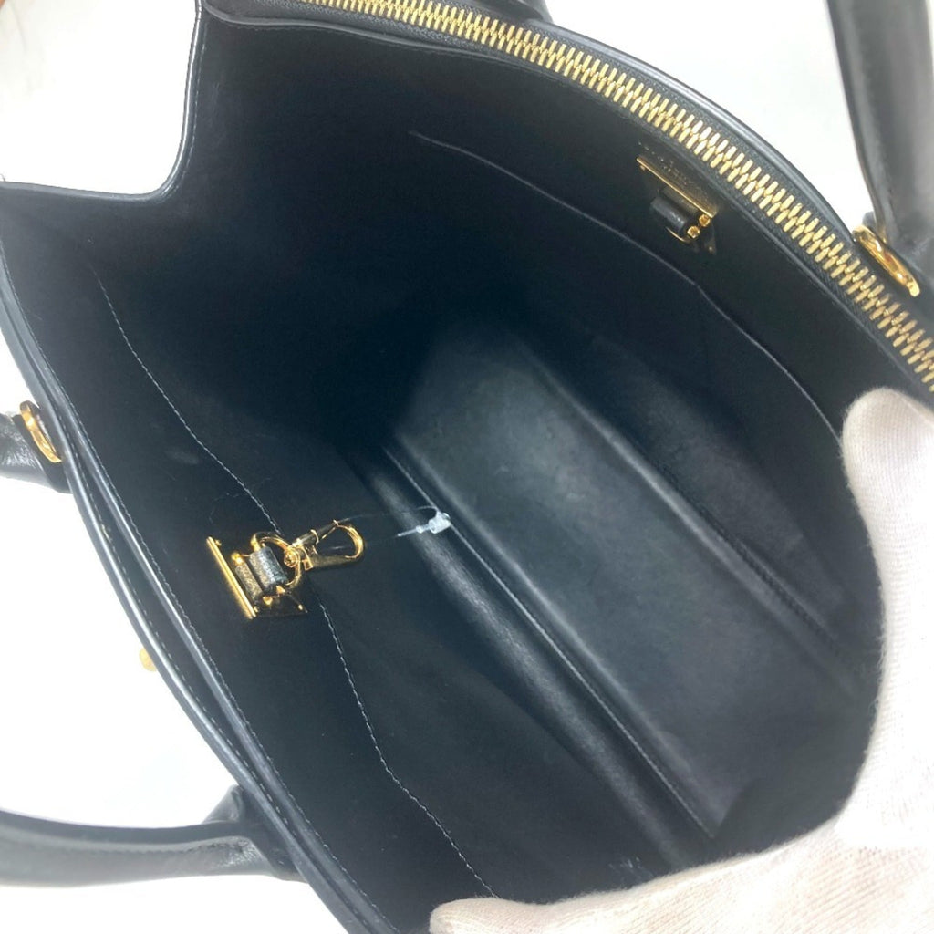 Louis Vuitton Black Noir Leather Handbag (Pre-Owned)