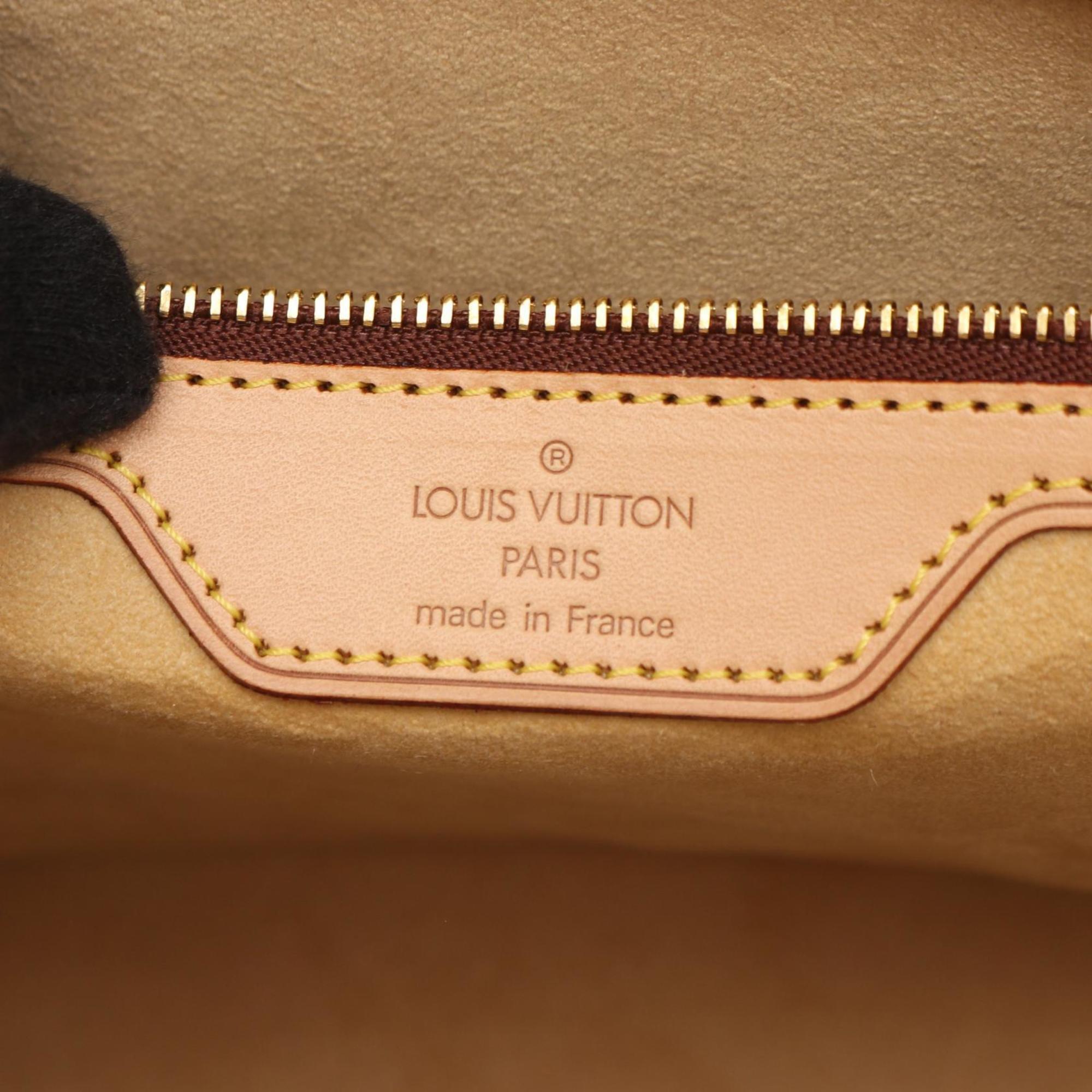 Louis Vuitton Brown Coated Canvas Leather Shoulder Bag (Pre-Owned)