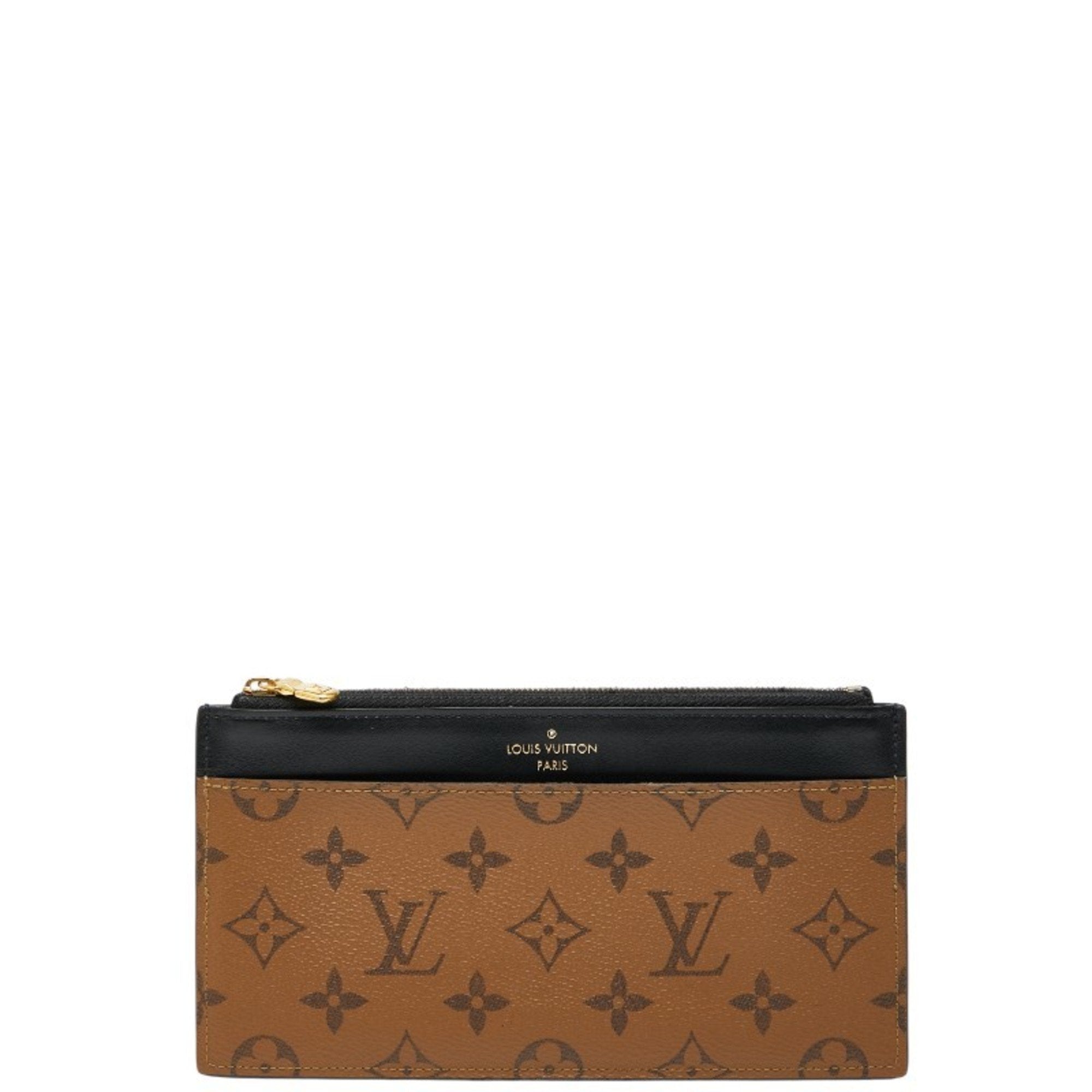 Louis Vuitton Monogram Reverse Black Brown Monogram Reverse Monogram Reverse Coin Purse/Coin Case (Pre-Owned)
