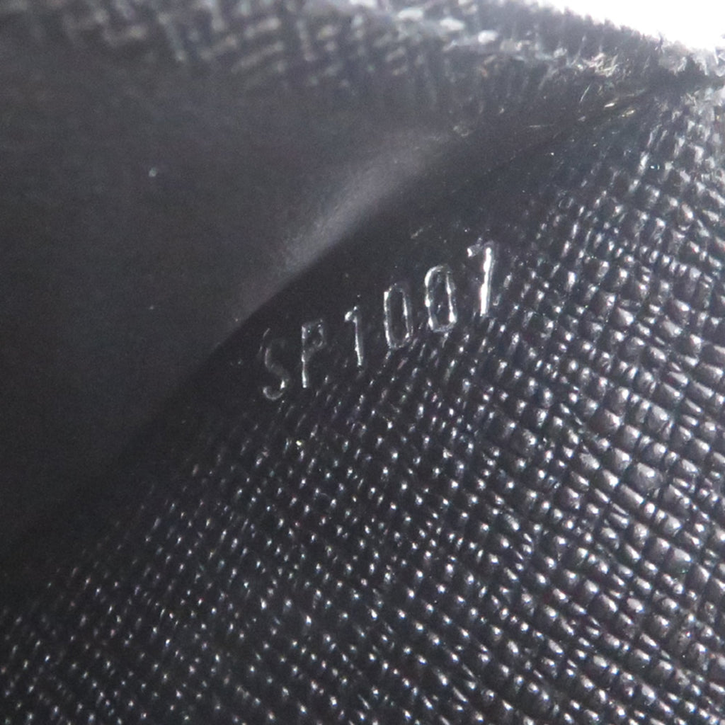 Louis Vuitton Ardoise Black Taiga Leather Wallet (Bi-Fold) (Pre-Owned)