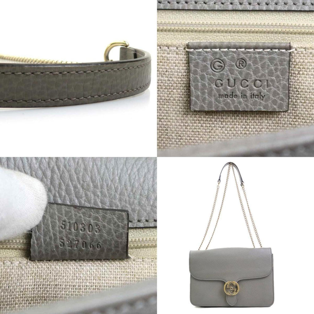 Interlocking Shoulder Bag Leather Medium