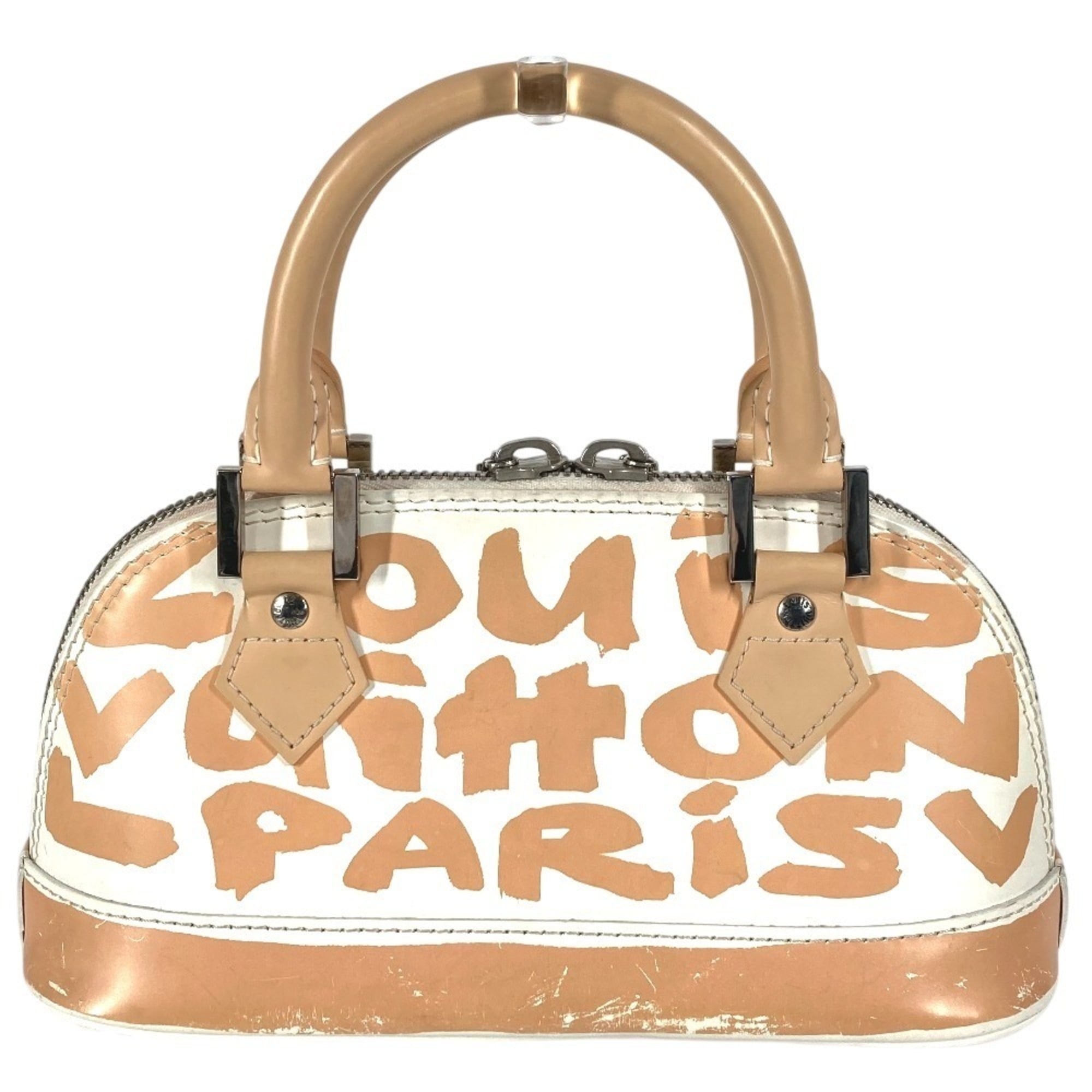 Louis Vuitton Monogram Graffiti Beige White Monogram Graffiti Handbag (Pre-Owned)
