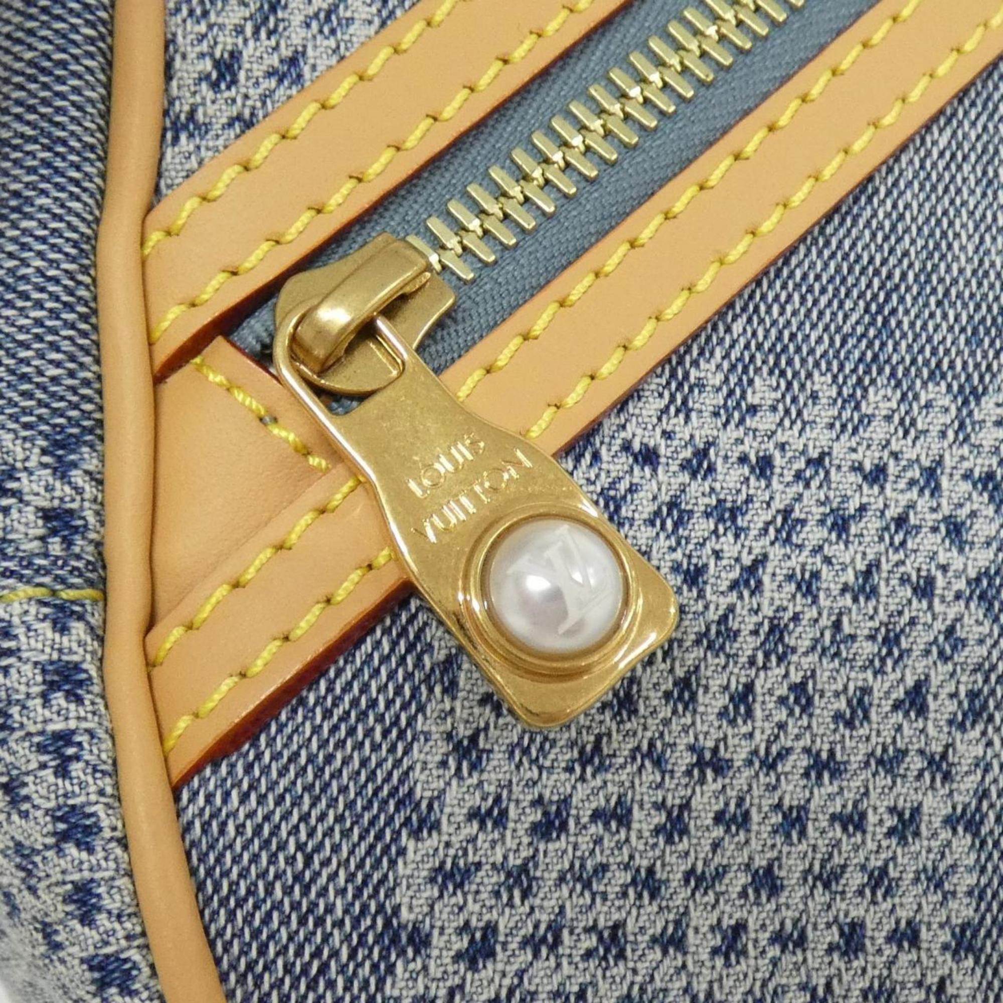 Louis Vuitton Blue Cotton Canvas Shoulder Bag (Pre-Owned)