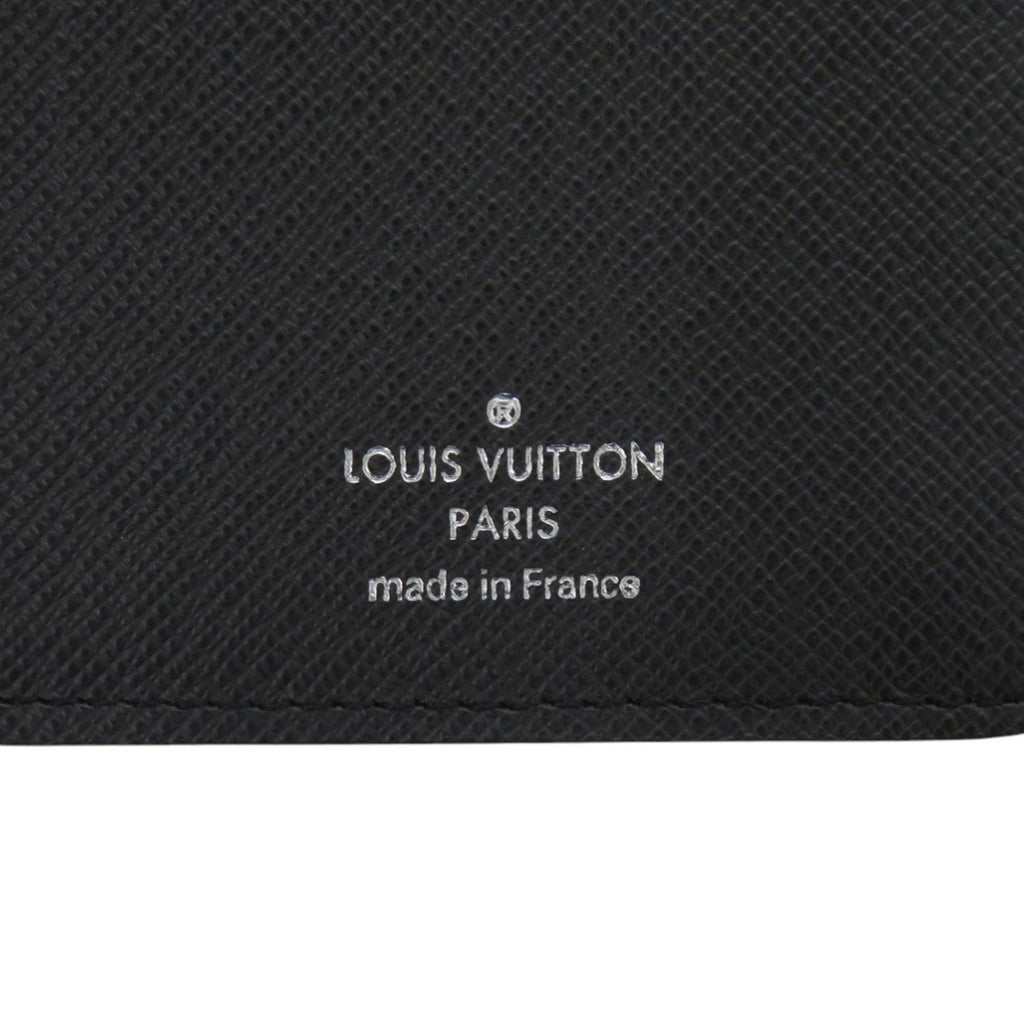 Louis Vuitton Black Noir Taiga Leather Leather Long Wallet (Bi-Fold) (Pre-Owned)