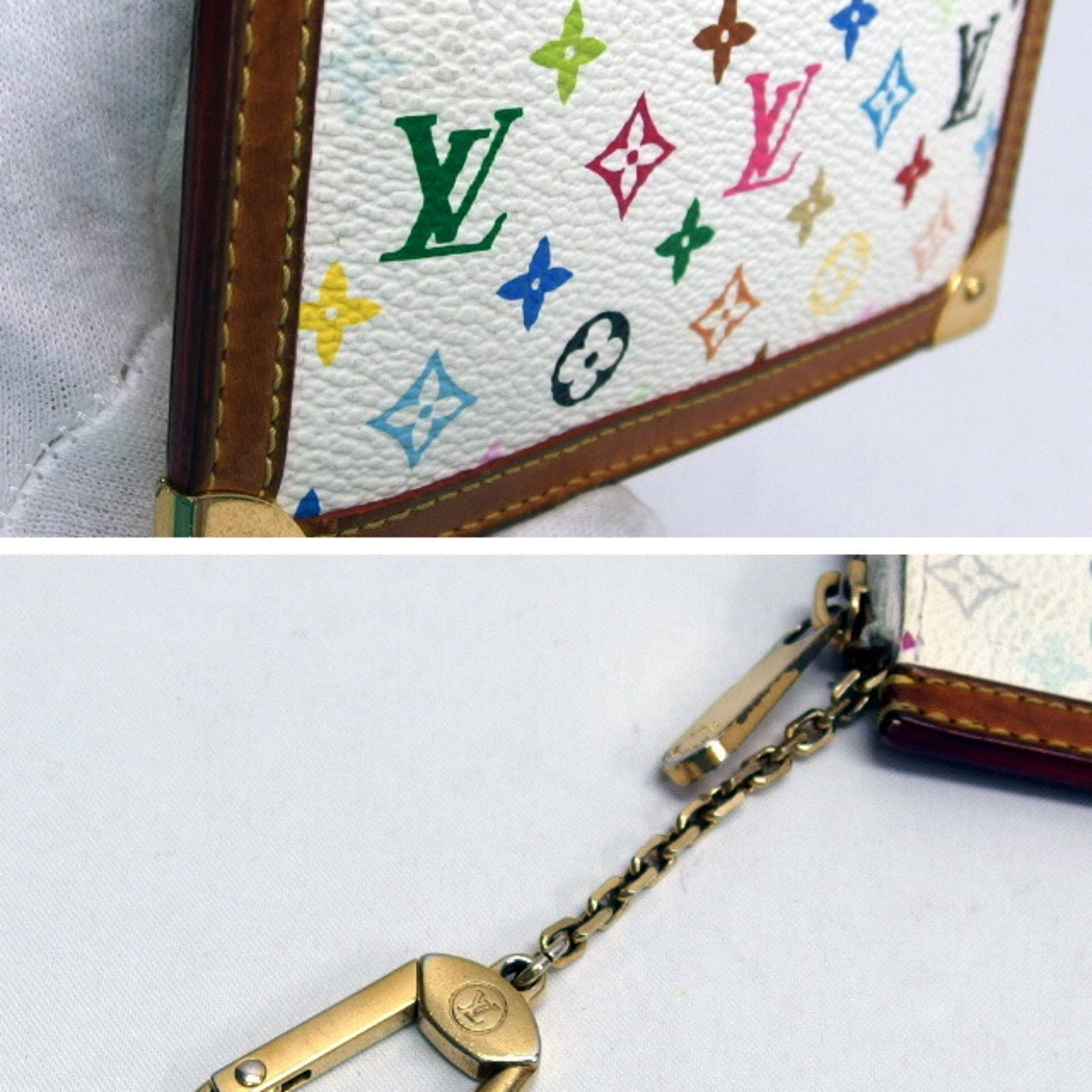 Louis Vuitton Monogram Multicolore Blanc White Monogram Multicolore Coin Purse/Coin Case (Pre-Owned)