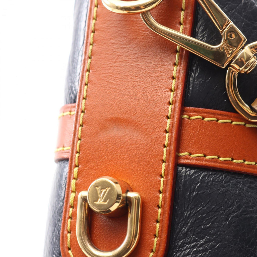 Louis Vuitton Brown Navy Monogram Reverse Handbag (Pre-Owned)