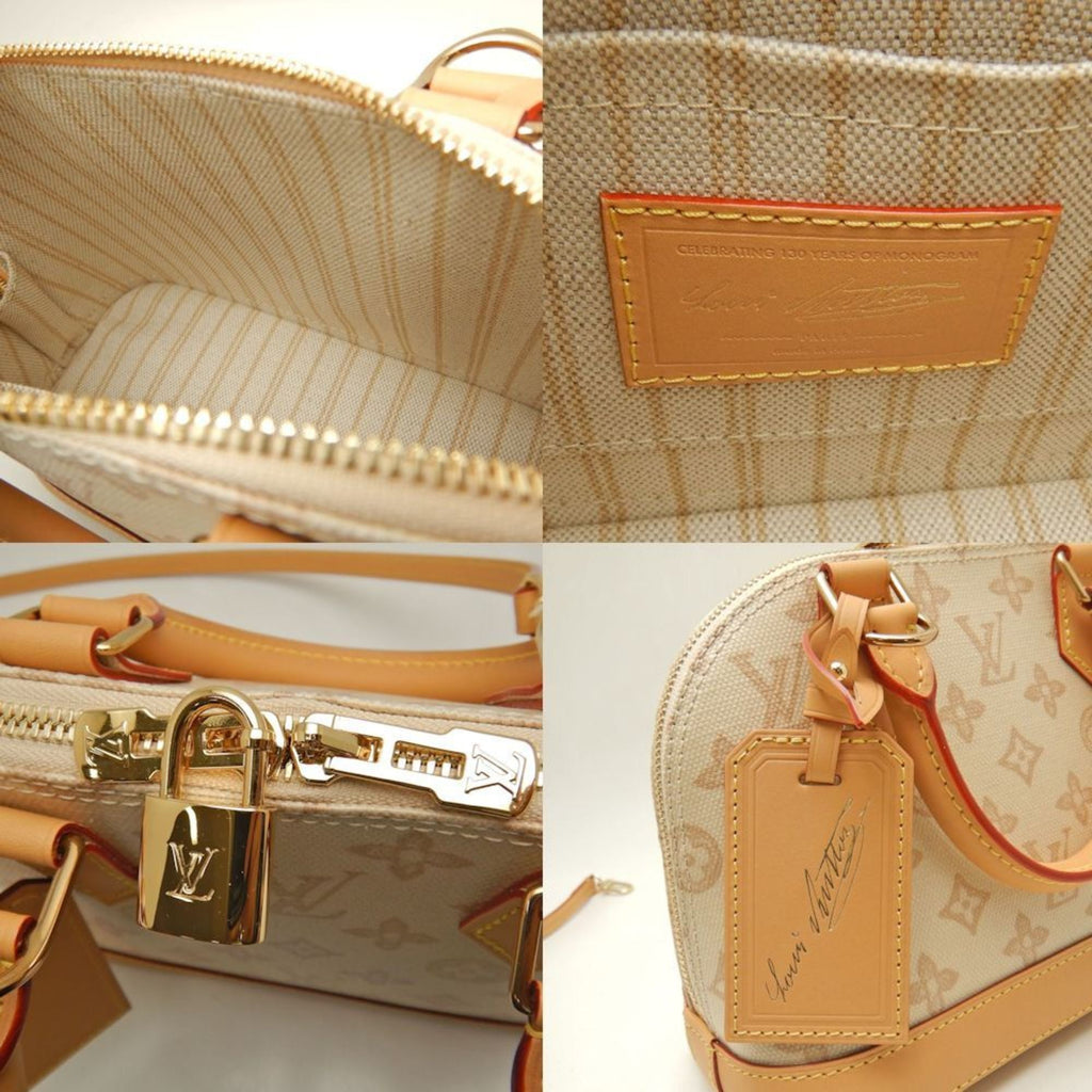 Louis Vuitton Gold Canvas Leather Handbag (Pre-Owned)