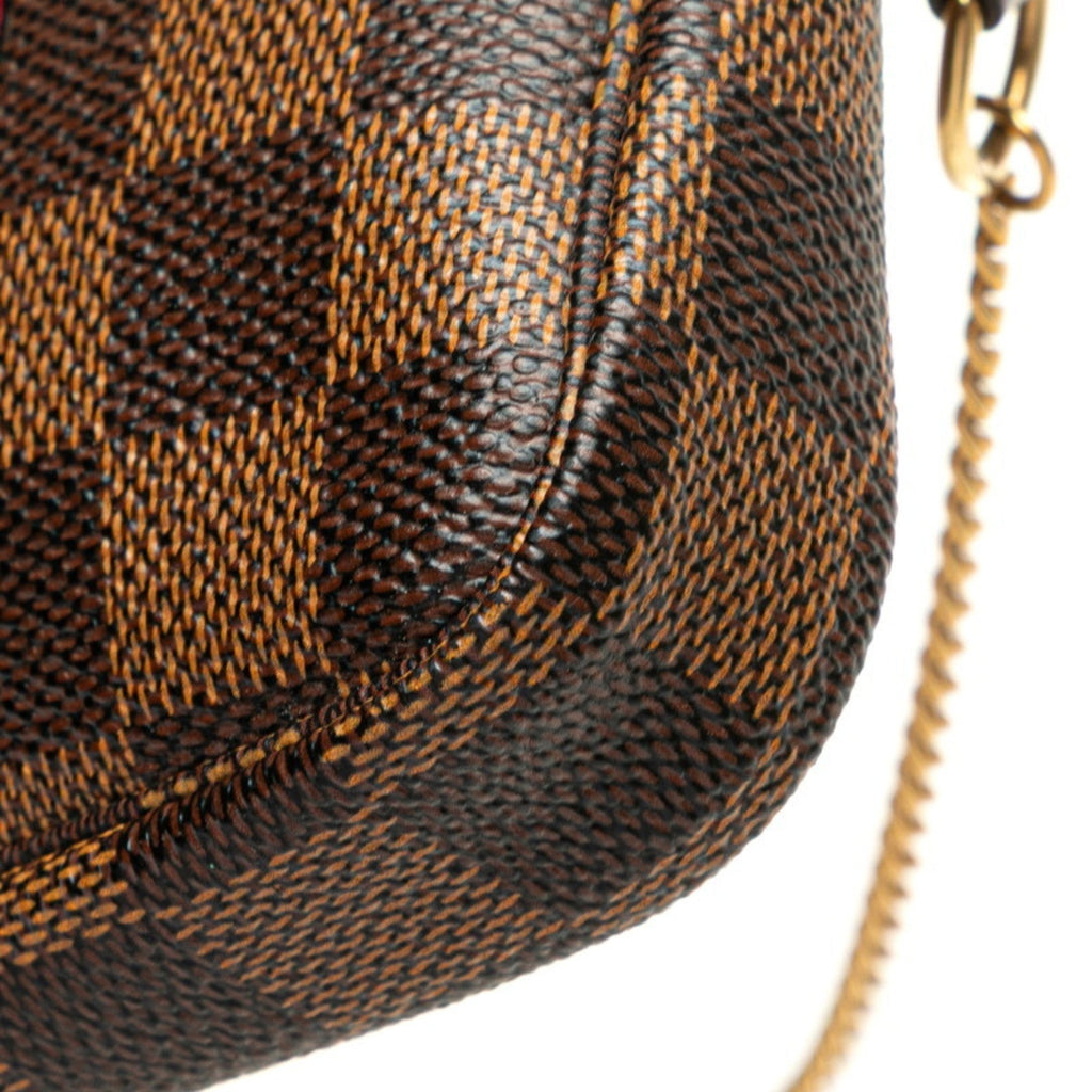 Louis Vuitton Damier Brown Red Color Pvc Leather Handbag Pochette (Pre-Owned)