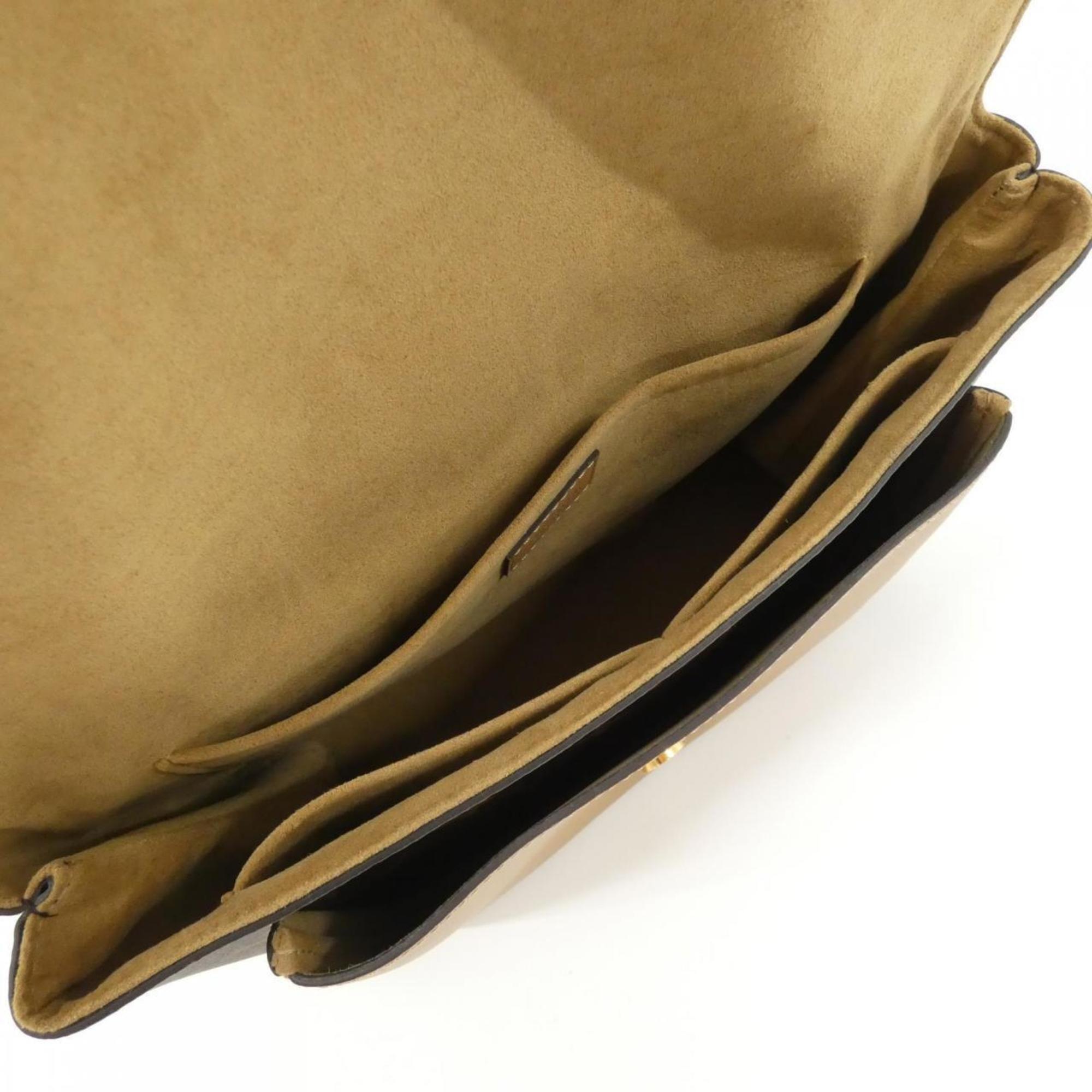 Louis Vuitton Marron Coated Canvas Leather Handbag (Pre-Owned)