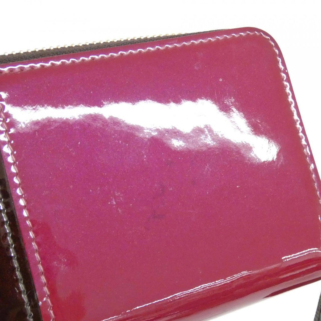 Louis Vuitton Dark Brown Magenta Pink Leather Long Wallet (Bi-Fold) (Pre-Owned)