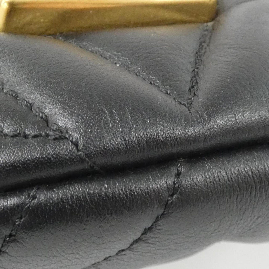 Louis Vuitton Black Leather Shoulder Bag (Pre-Owned)