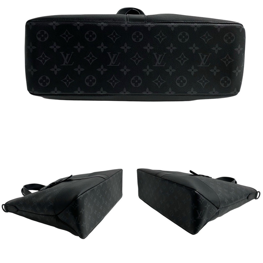 Louis Vuitton Black Leather Shoulder Bag Tote Bag (Pre-Owned)