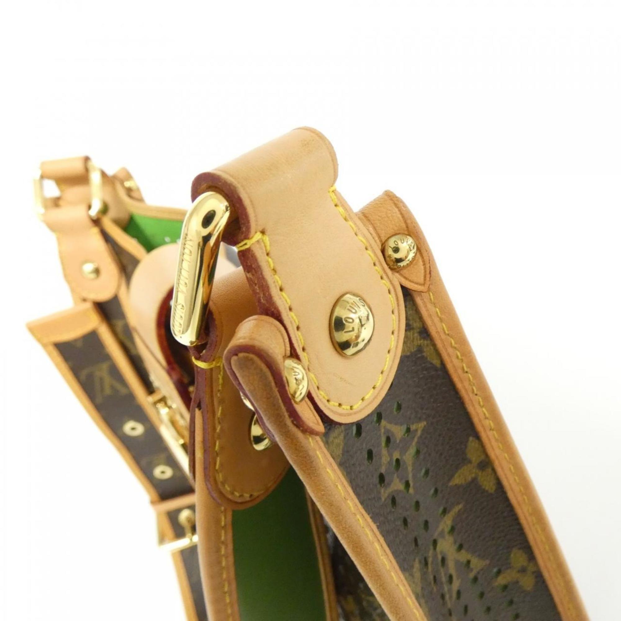 Louis Vuitton Marron Vert Coated Canvas Shoulder Bag (Pre-Owned)