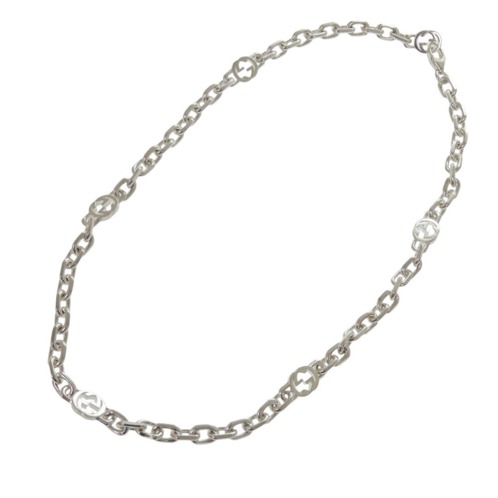 Interlocking G Pendant Necklace Sterling Silver