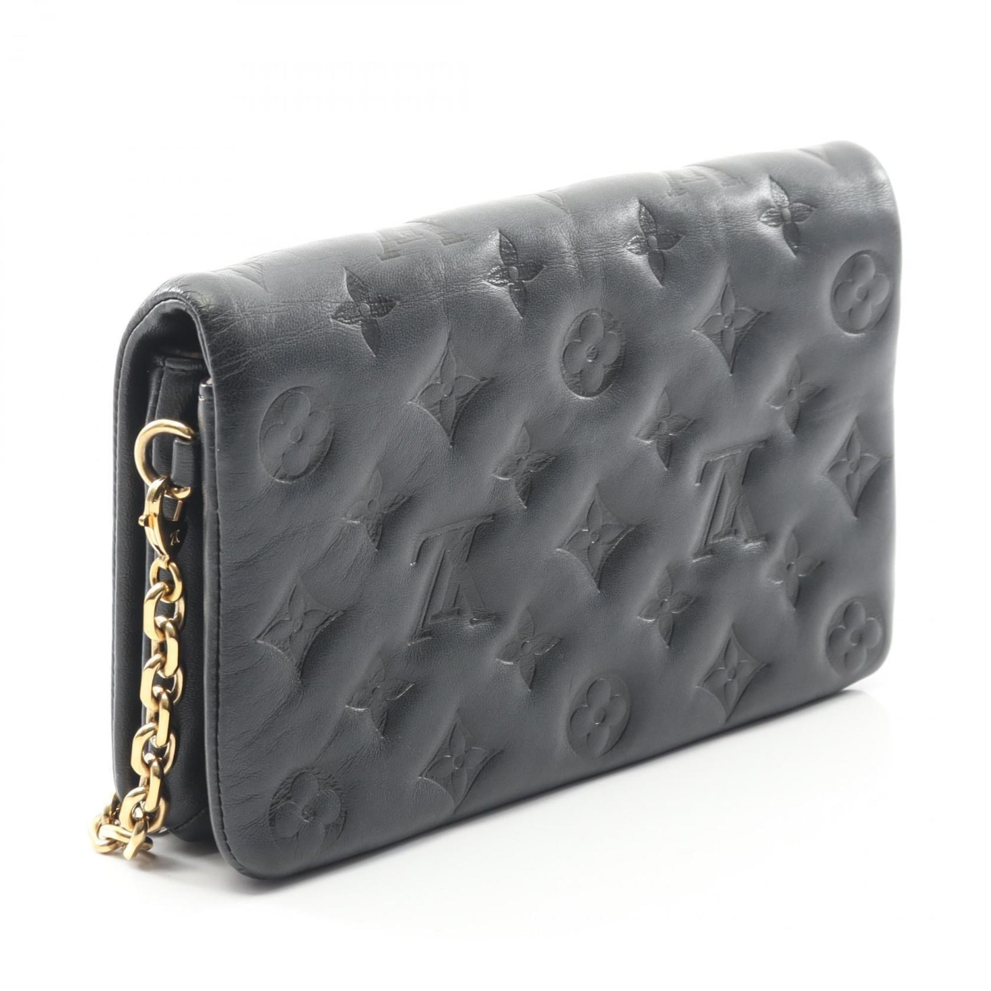 Louis Vuitton Black Noir Leather Shoulder Bag (Pre-Owned)