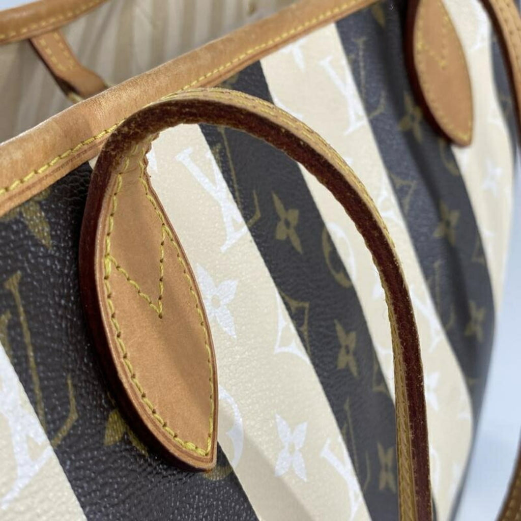 Louis Vuitton Beige Brown Monogram Rayures Tote Bag (Pre-Owned)