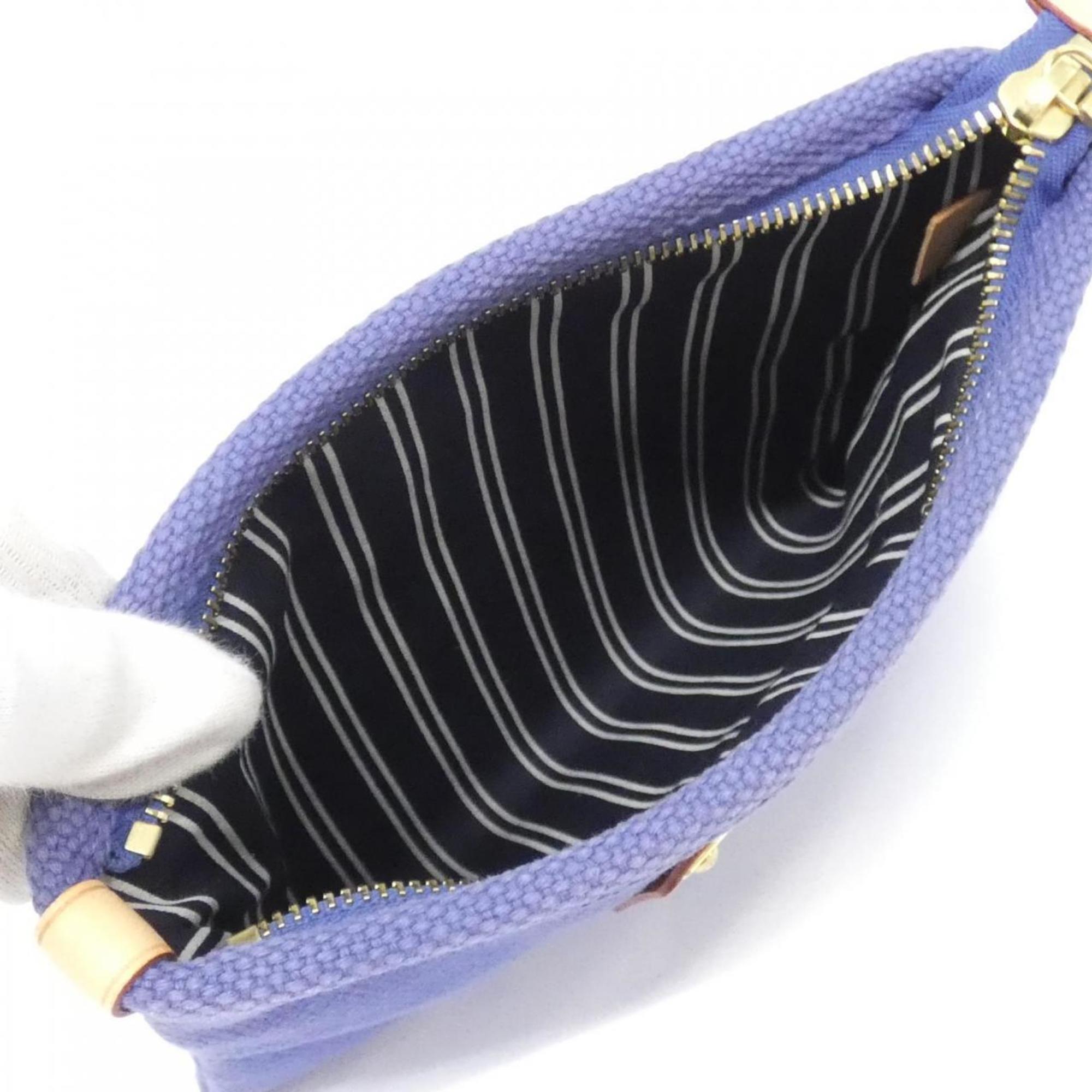 Louis Vuitton Blue Navy Canvas Handbag Pochette (Pre-Owned)