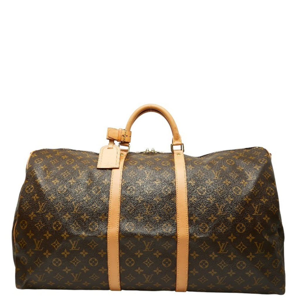 Louis Vuitton Brown Pvc Leather Boston Bag Shoulder Bag (Pre-Owned)