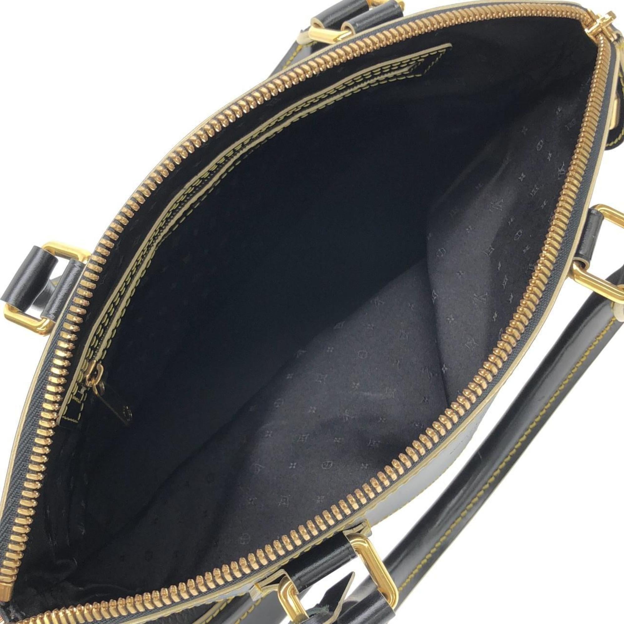 Louis Vuitton Black Leather Handbag (Pre-Owned)