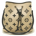 Louis Vuitton Beige Noir Cotton Canvas Leather Shoulder Bag (Pre-Owned)