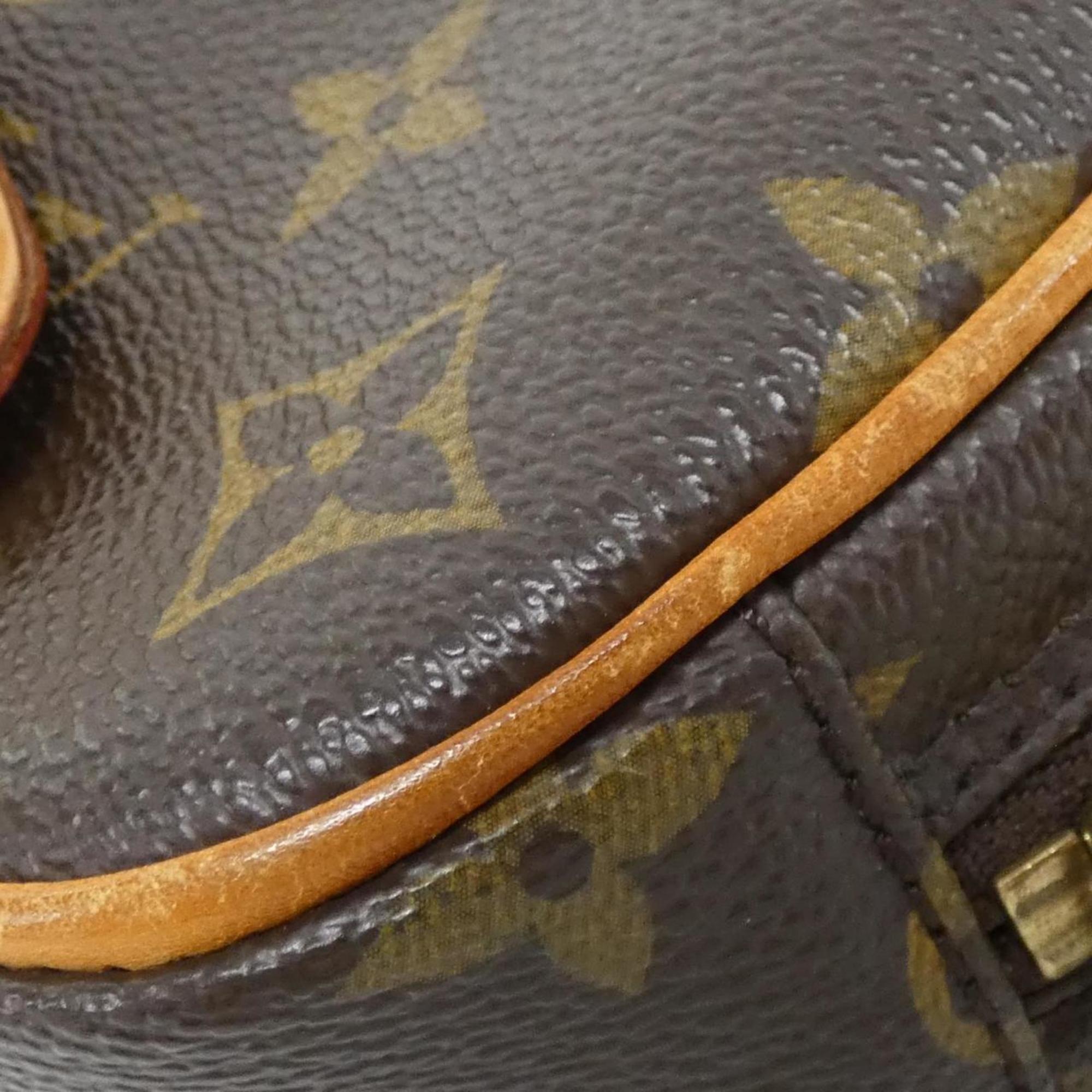 Louis Vuitton Marron Coated Canvas Pochette Shoulder Bag (Pre-Owned)