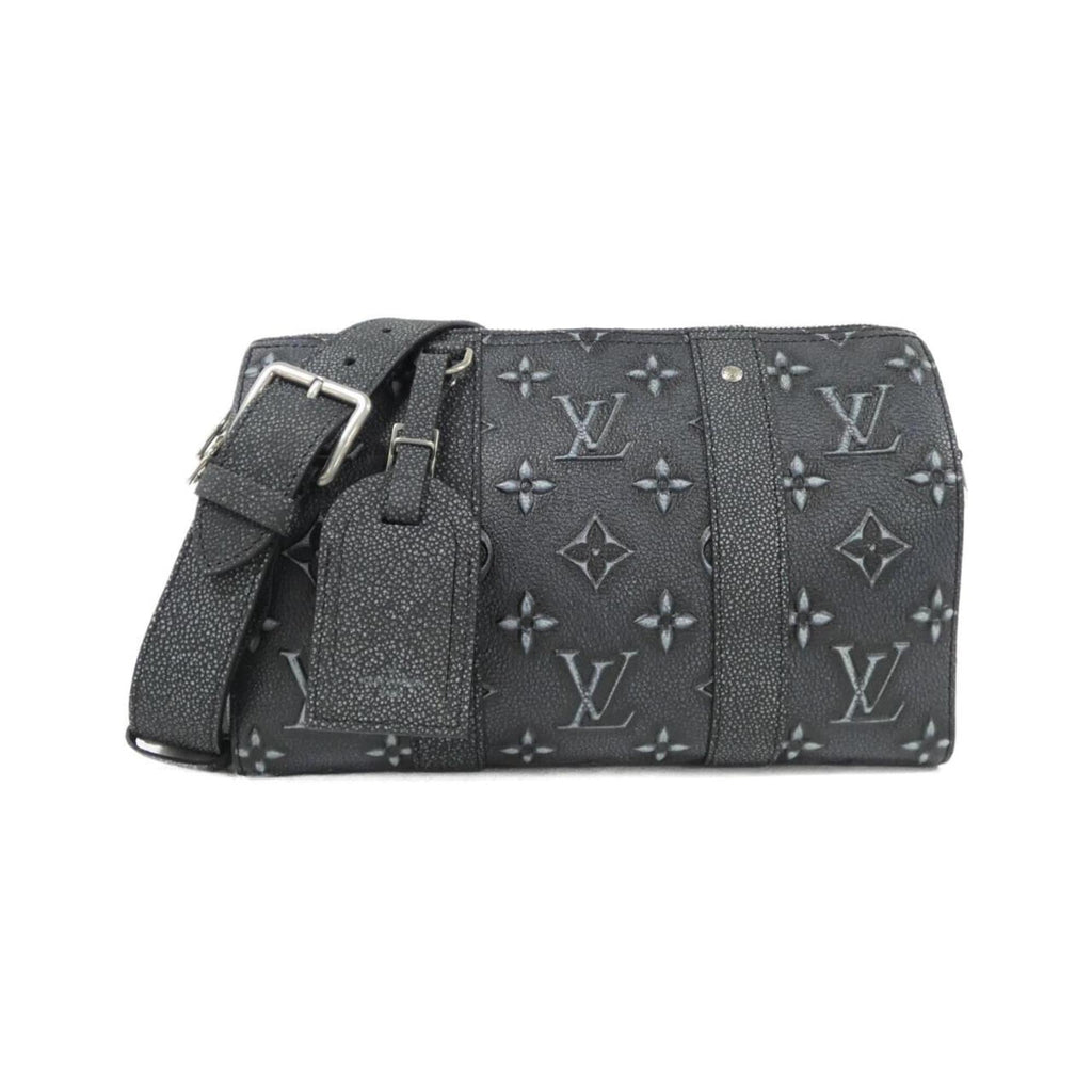 Louis Vuitton Charcoal Dark Gray Leather Shoulder Bag (Pre-Owned)