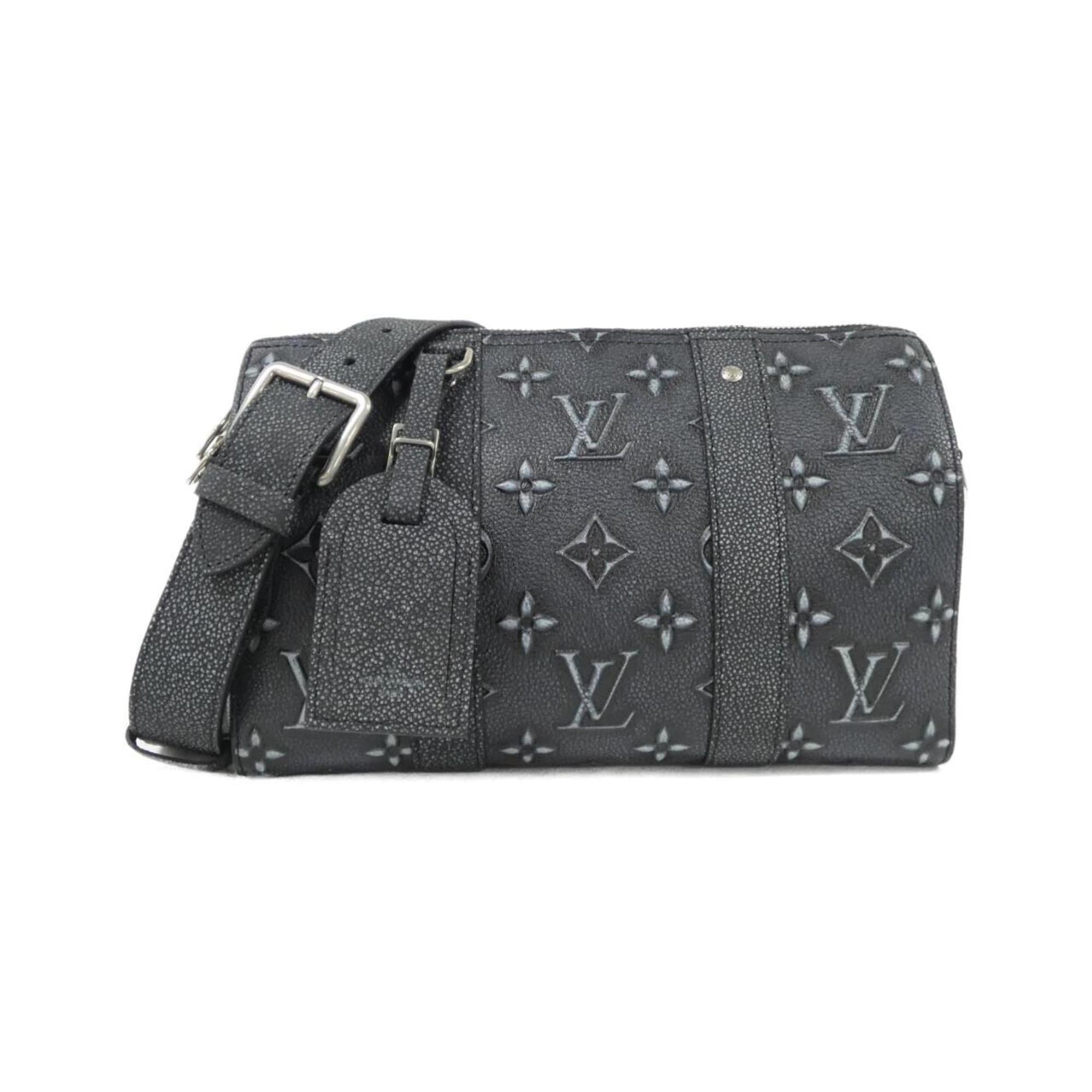 Louis Vuitton Charcoal Dark Gray Leather Shoulder Bag (Pre-Owned)