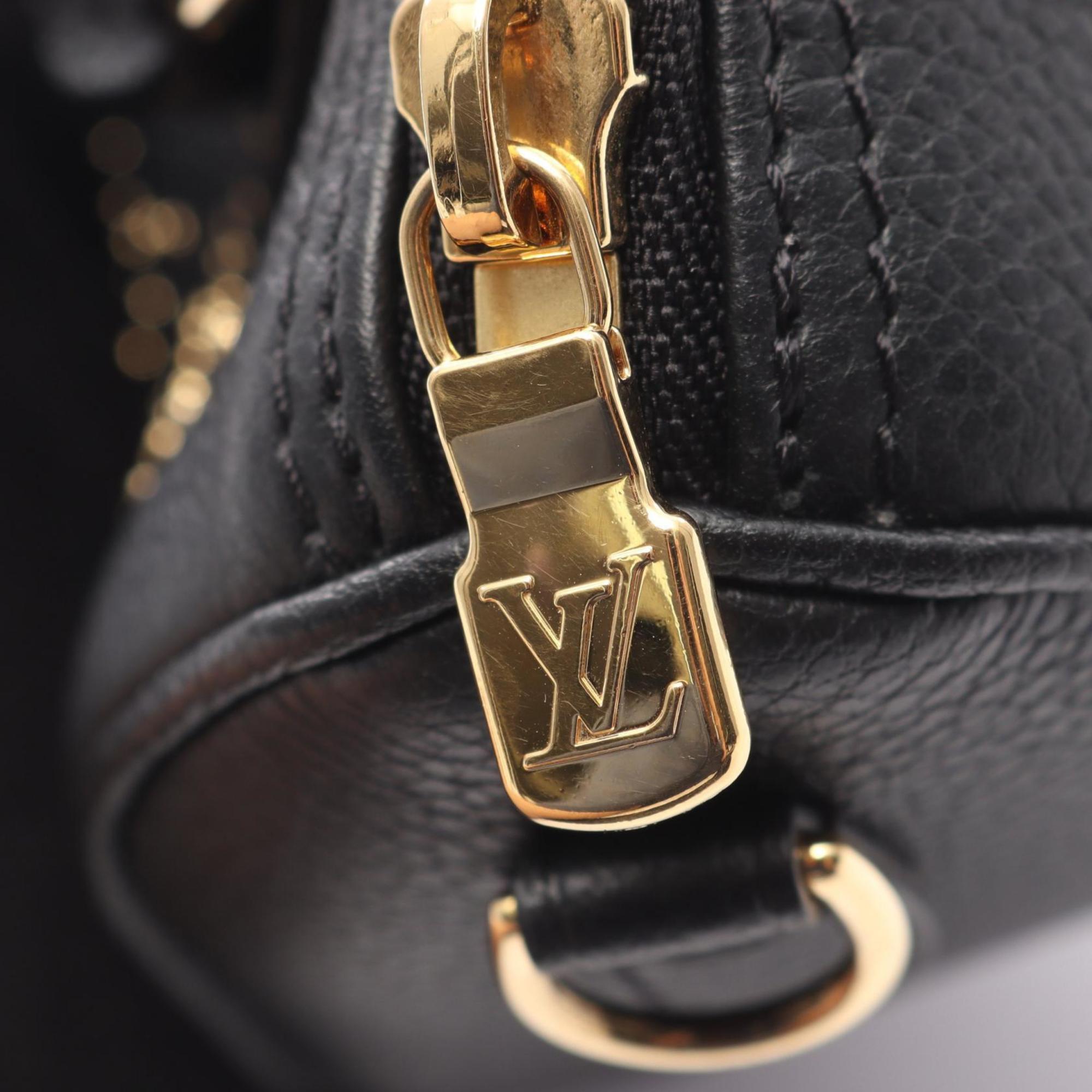 Louis Vuitton Black Leather Handbag (Pre-Owned)