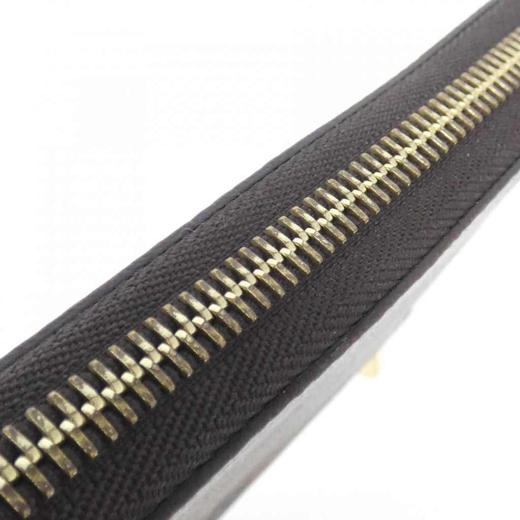 Louis Vuitton Marron Coated Canvas Long Wallet (Bi-Fold) (Pre-Owned)