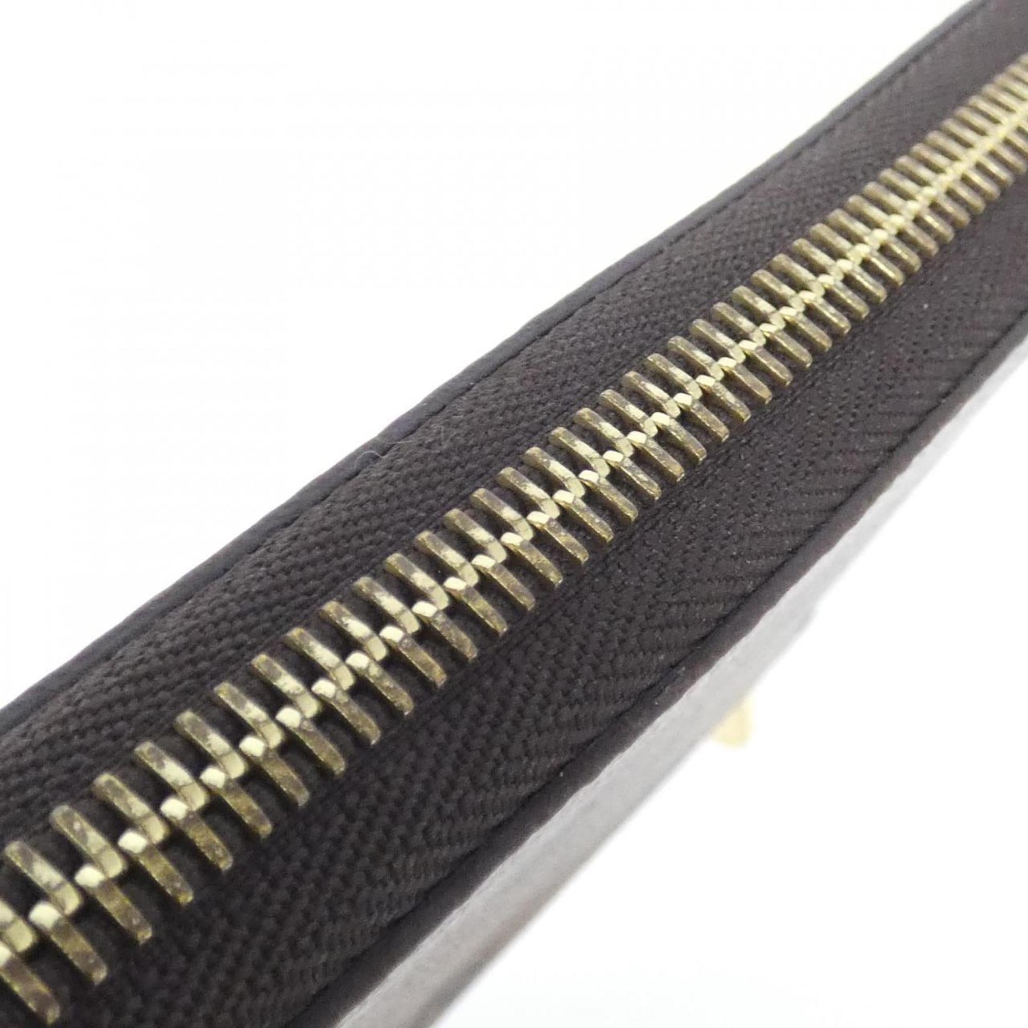 Louis Vuitton Marron Coated Canvas Long Wallet (Bi-Fold) (Pre-Owned)