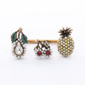 Ring Gold with Artificial Pearl and Rhinestone