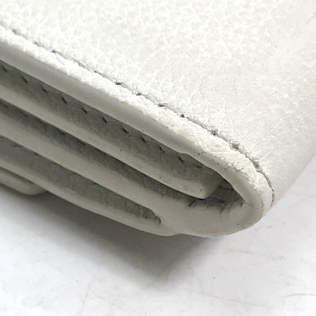 Louis Vuitton White Leather Wallet (Tri-Fold) (Pre-Owned)