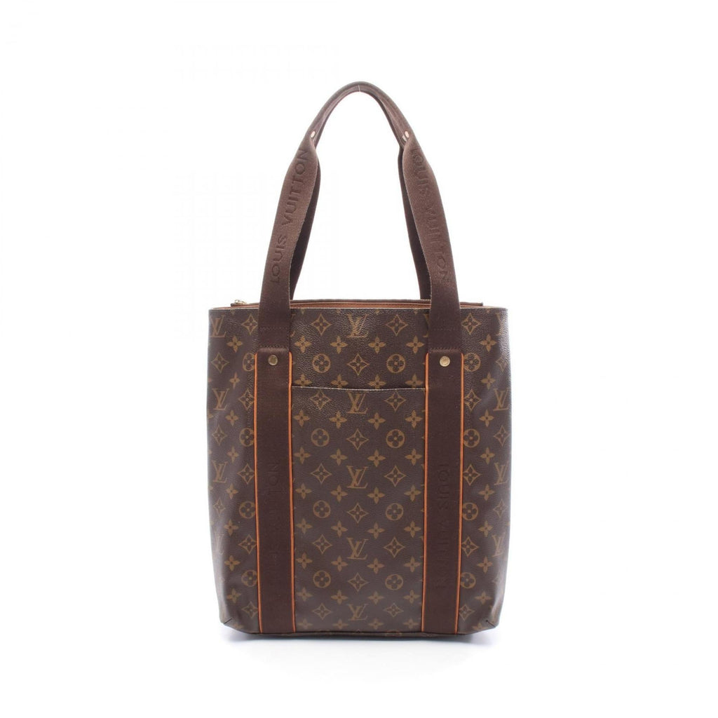 Louis Vuitton Brown Coated Canvas Leather Tote Bag (Pre-Owned)