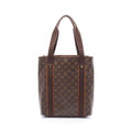 Louis Vuitton Brown Coated Canvas Leather Tote Bag (Pre-Owned)