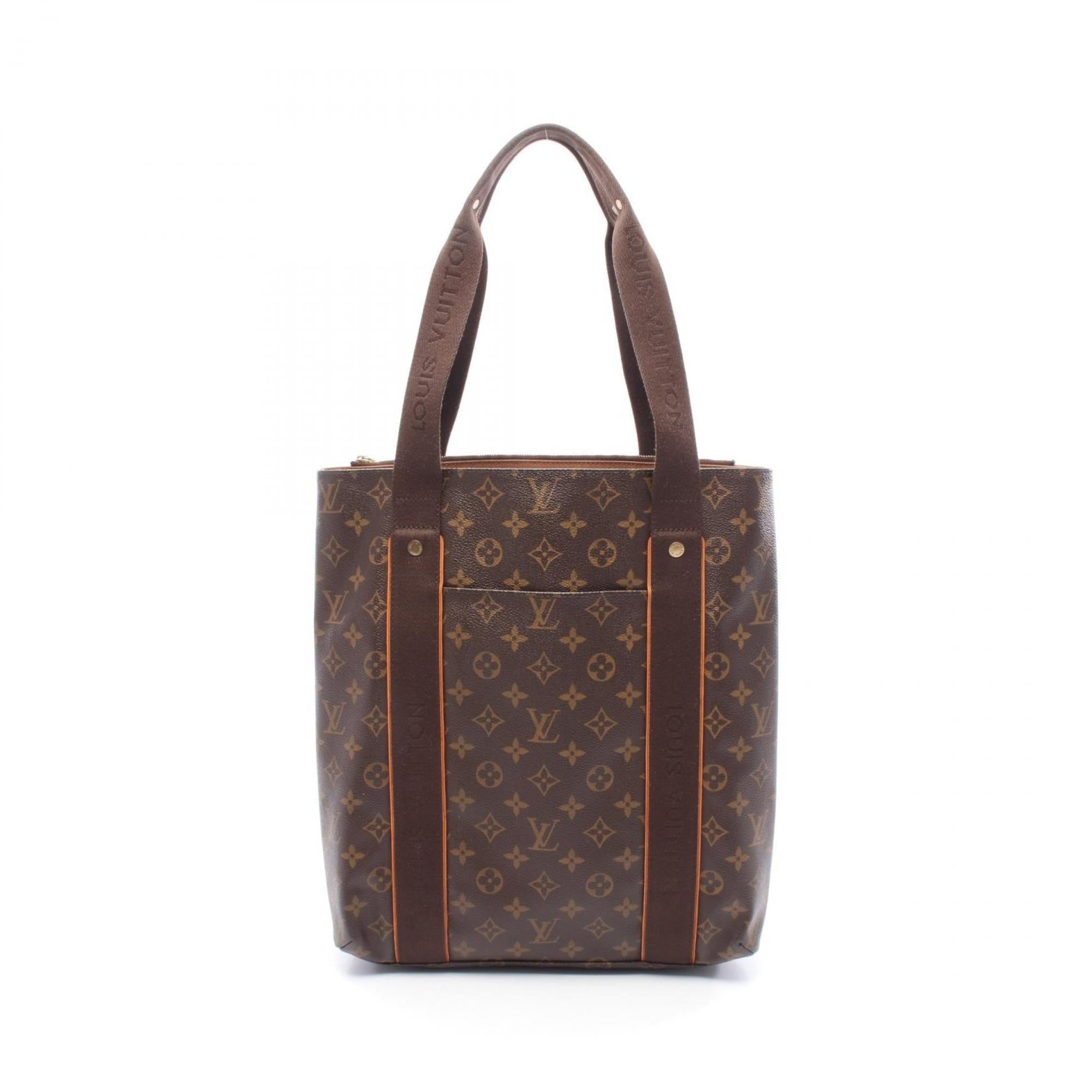 Louis Vuitton Brown Coated Canvas Leather Tote Bag (Pre-Owned)