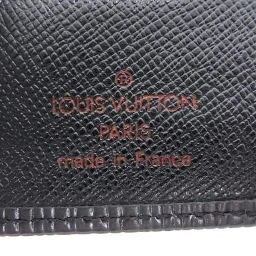 Louis Vuitton Black Leather Long Wallet (Bi-Fold) (Pre-Owned)