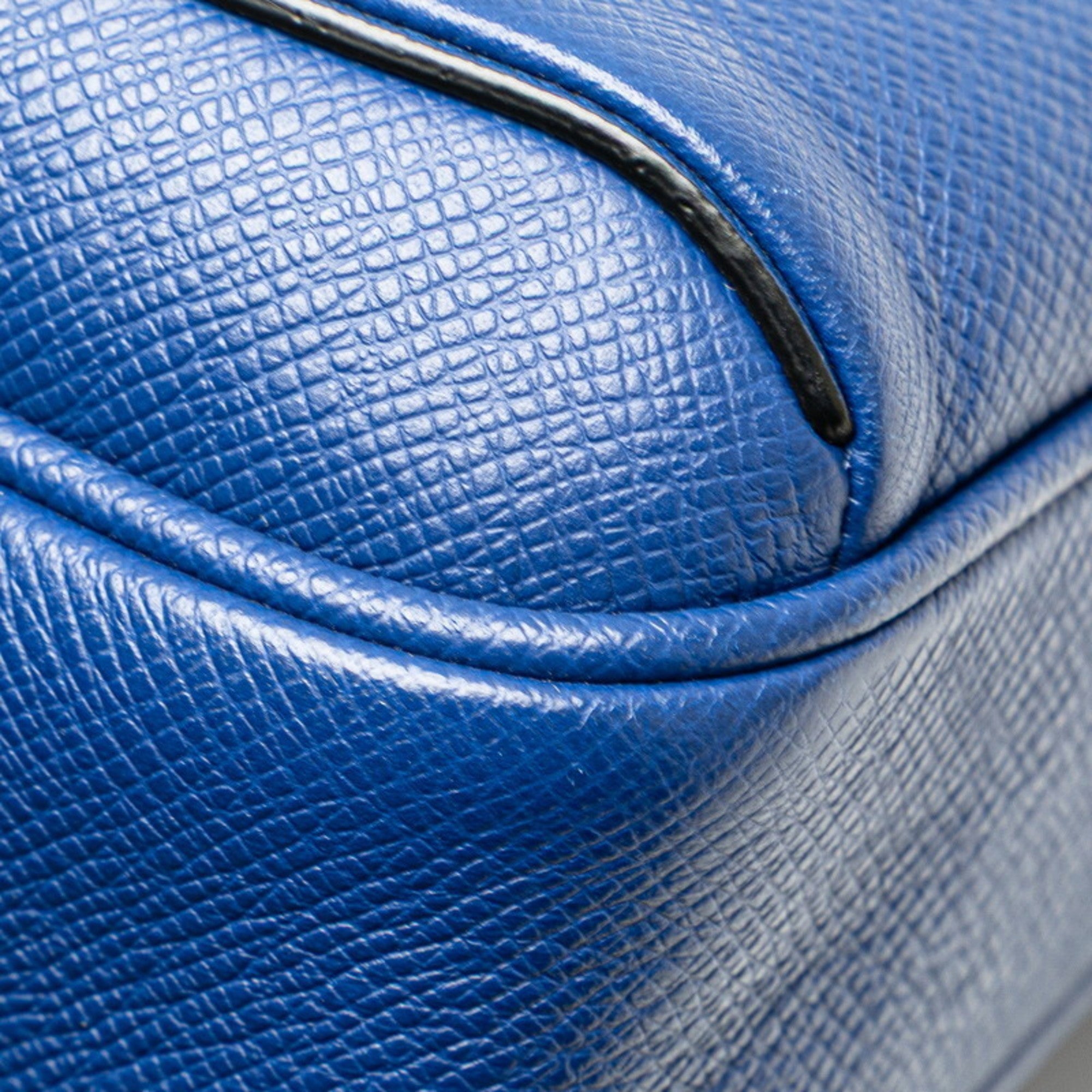 Louis Vuitton Black Blue Leather Sling Bag (Pre-Owned)